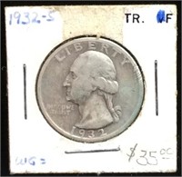 1932-S Silver Washington Quarter Dollar Coin