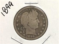 1899 Barber Quarter Dollar Coin