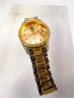 Geneva Bi-Metal Wristwatch