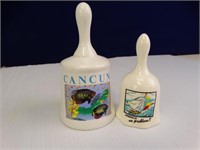 (14) Ceramic Bells from Assorted Destinations.