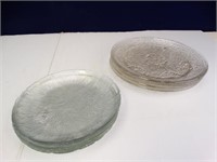 Crinkle Glass Plate Set