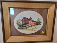 Framed Red Barn print by Mary Gross