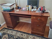 Flat top knee-hole style desk