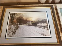 Framed Snowy Lane