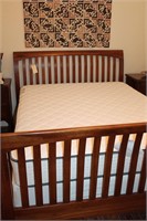 Beautiful Queen Ethan Allen bed w/free mattresses