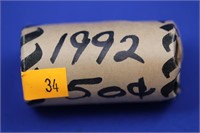 1992 Can 50C BU Roll