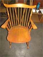 Country style spindle back rocking chair