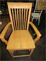 Lido Wooden Home Style Oak (?) Bar Chair