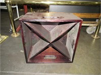 Divided wooden storage box w/handles