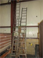 Lot of 6 ladders-folding and extension
