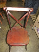VTG Crossback Cane dining chair w/curved legs