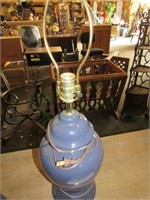 Working blue ceramic lamp 1 of 2