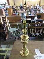 VTG Working brass turned column table lamp