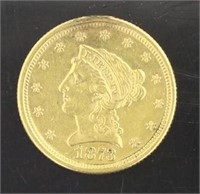 1873 Liberty Head $2.50 Gold Quarter Eagle