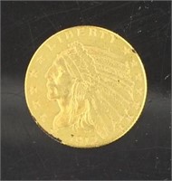 1912 Indian Head $2.50 Gold Quarter Eagle