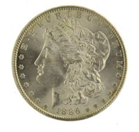 1886 Gem BU Morgan Silver Dollar