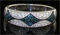Stunning 1/2 ct Fancy Blue & White Diamond Ring