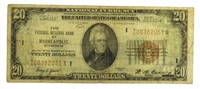 Series 1929 Minneapolis $20 National Currency Note