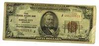 Series 1929 Kansas CIty $50 National Currency Note