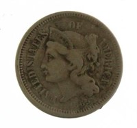 1865 - Liberty 3 Cent Nickel