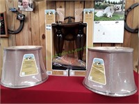 (2) Hampton Bay Table Lamp w/ Round Bell Shades