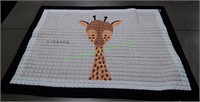 Soft Padded Giraffe Baby Play Mat Non Skid Bottom