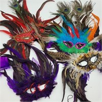 4 Feathered Masks