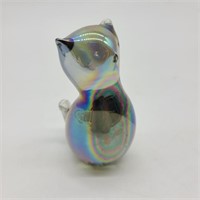 Iridescent Art Glass Cat
