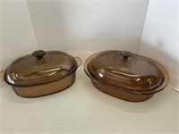 Casserole dishes (2-brown)