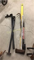 BUNDLE TOOLS W/MAUL, LEVEL, T POST PULLER