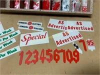 Vintage merchandising sign making kit see pics