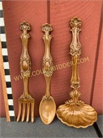Retro Arnel's Ceramic large spoon fork ladel