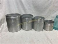 Retro aluminum canister set for repurpose