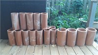 Clay Cylinders- 19 Small - 4 Large - O