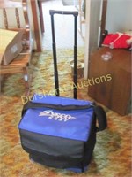 ROLLING COOLER W/ PULL UP HANDLE  WHEELS & STRAP