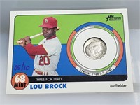 5/10 2017 Topps Heritage 68 Mint Lou Brock Card