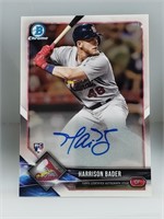 2018 Bowman Chrome Harrison Bader Signed Rookie