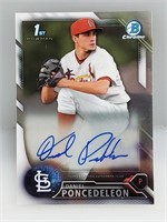 2016 Bowman Chrome Signed Daniel PonceDeLeon RC