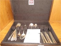 Plated Silverware and Chest