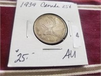 1939 Canadain Quarter AU