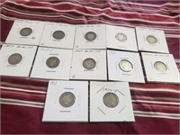 12 Barber Dimes 1898-1914D all different datesG-VG