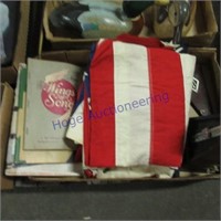 Cloth flags, metronome, song books