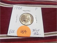 1942 P Jefferson Silver War Nickel MS65