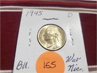 1945D Jefferson Silver War Nickel MS65