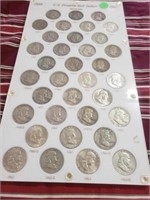 Complete Set of Franklin Half Dollars in Capitol