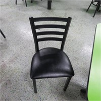 {each} Metal Ladder Back Uph. Seat Dining Chairs