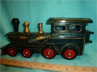 Hand Painted Wood Locomotive Train Toy Model
