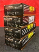 50rds Blazer 45auto 230gr FMJ