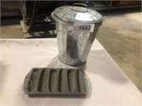 Small Metal Trash Can + Cornbread Pan