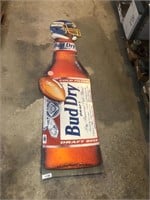 Bud Dry Beer Bottle Cardboard Cutout
